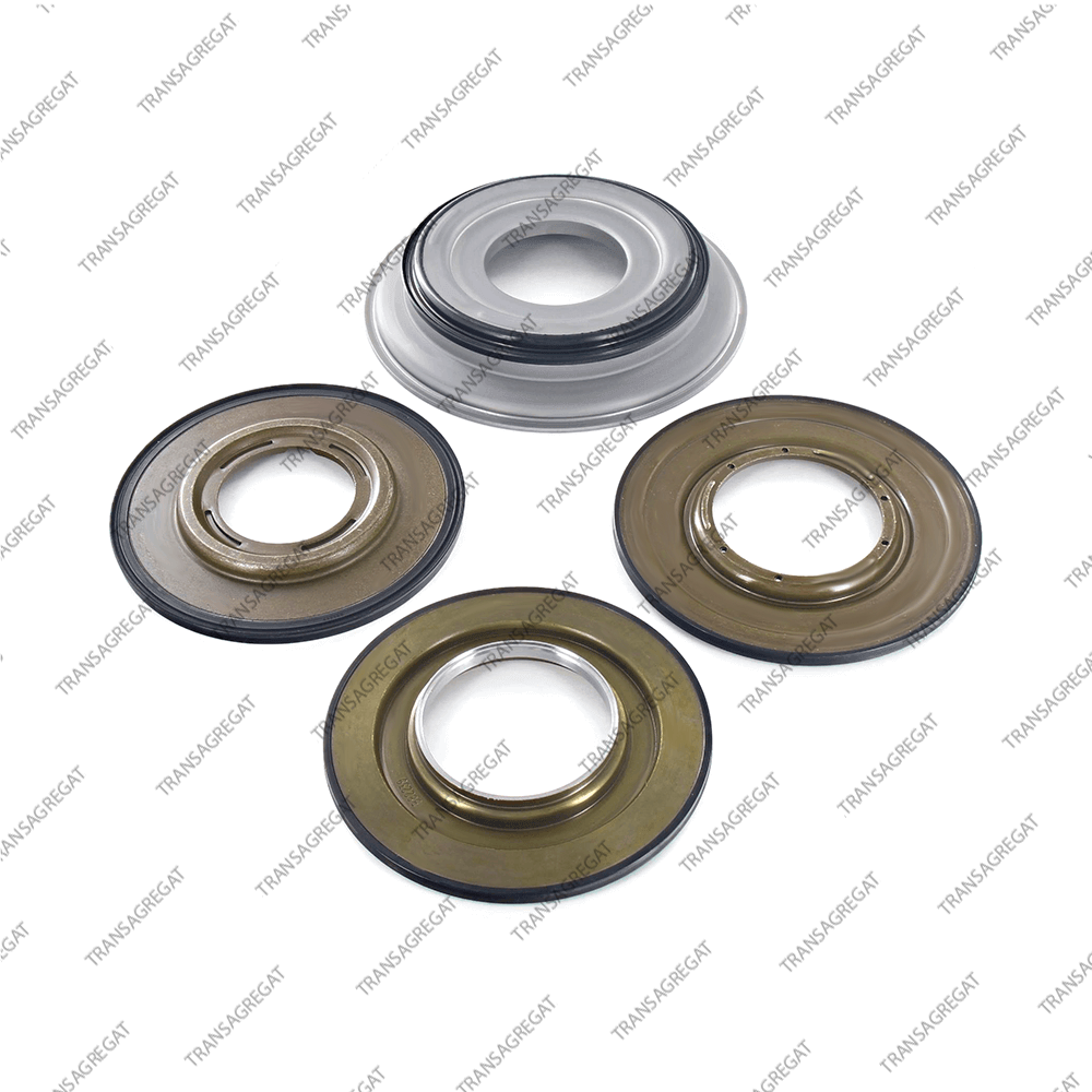 Комплект поршней (4шт., обрезиненные, контрпоршень C1 без вырезов внутри)*