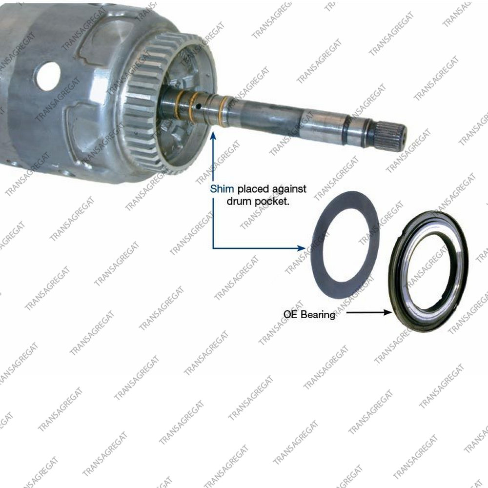 Комплект шайб входного вала (10шт., селективные)